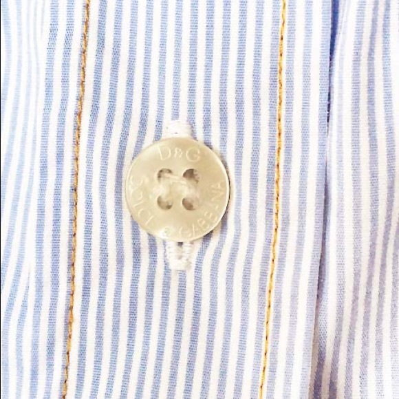 D&G Pinstripe Fitted Pocket Shirt - Picture 3 of 14